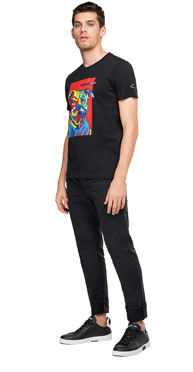 ベーシックジャージー DogプリントTシャツ 詳細画像